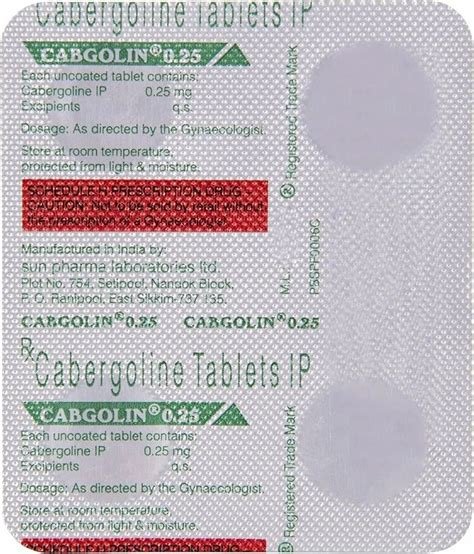 Cabgon 0.25mg Tablet