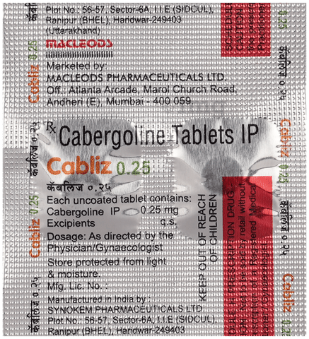 Cabliz 0.25mg Tablet