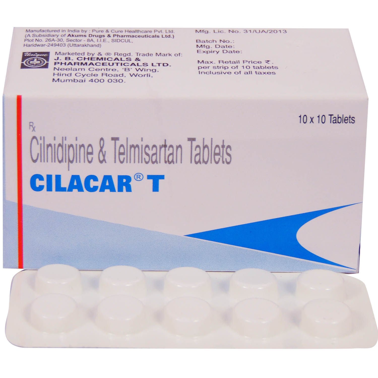Cilacar T Tablet 14's