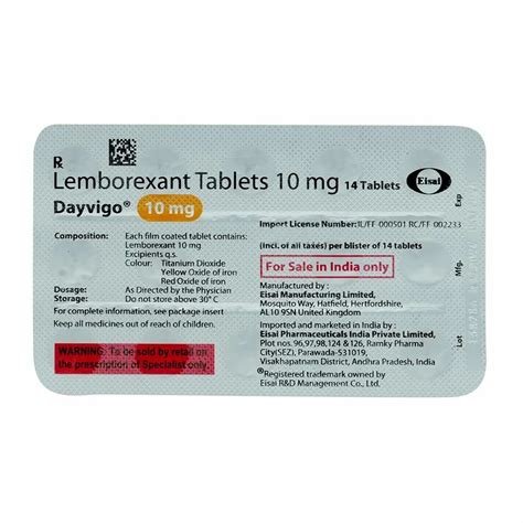 Dayvigo 10mg Tablet