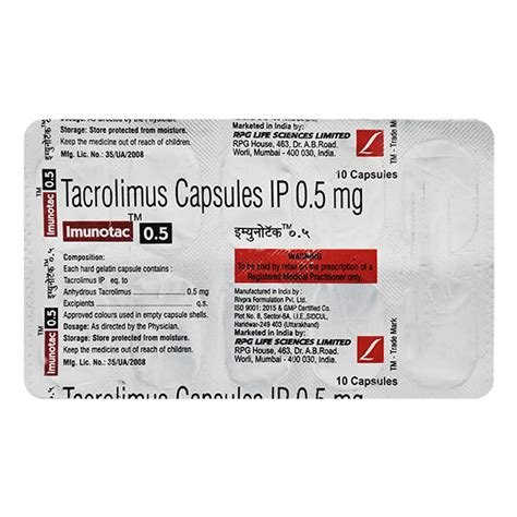 Imunotac 0.5mg Capsule