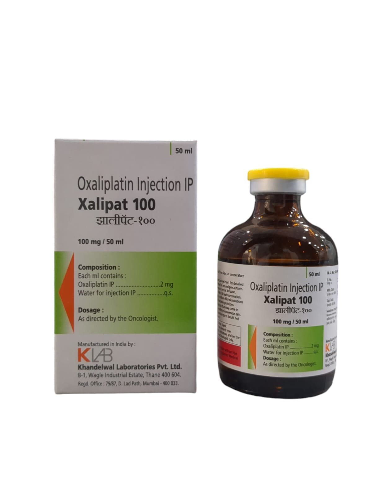 Xalipat 100mg Injection 50ml