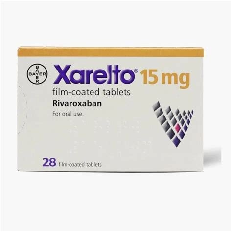 Xarelto 15mg Tablet 28's