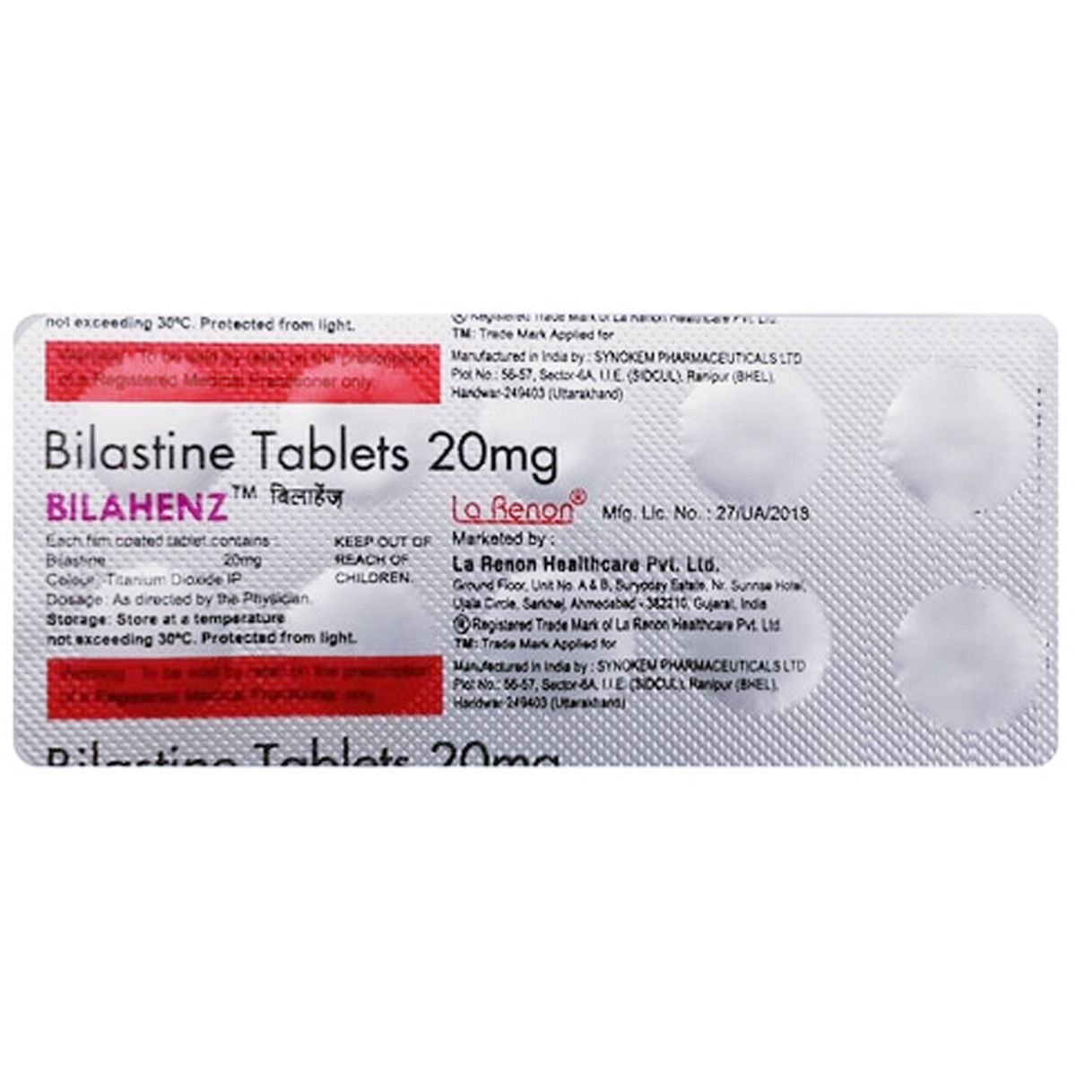 Bilahenz 20mg Tablet
